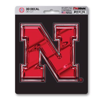 Wholesale-Nebraska 3D Decal University of Nebraska 3D Decal 5” x 6.25” - "N" Logo SKU: 62824