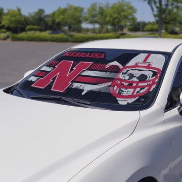 Wholesale-Nebraska Auto Shade University of Nebraska Auto Shade 59" x 29.5" - Primary Logo, Alternate Logo and Wordmark SKU: 60018