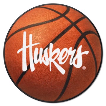 Wholesale-Nebraska Cornhuskers Basketball Mat Accent Rug - Round - 27" diameter SKU: 36410
