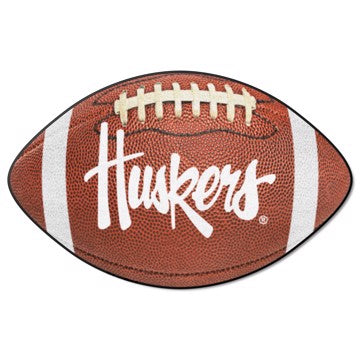 Wholesale-Nebraska Cornhuskers Football Mat Accent Rug - Shaped - 20.5" x 32.5" SKU: 36411