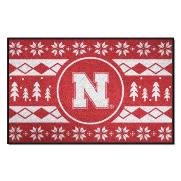 Wholesale-Nebraska Cornhuskers Holiday Sweater Starter Mat 19"x30" SKU: 25845