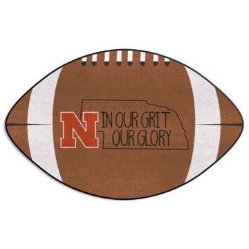 Wholesale-Nebraska Cornhuskers Southern Style Football Mat 20.5"x32.5" SKU: 21171
