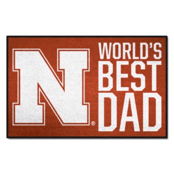 Wholesale-Nebraska Cornhuskers World's Best Dad Starter Mat 19"x30" SKU: 18199