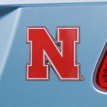 Wholesale-Nebraska Emblem - Color University of Nebraska Color Emblem 2.7"x3.2" - "Block N" Logo SKU: 22233