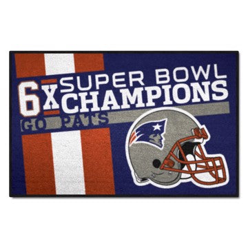Wholesale-New England Patriots Dynasty Starter Mat NFL Accent Rug - 19" x 30" SKU: 30960