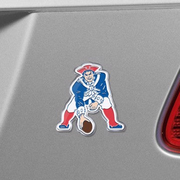 Wholesale-New England Patriots Embossed Color Emblem 2 NFL Exterior Auto Accessory - Aluminum Color SKU: 60605