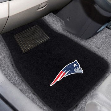 Wholesale-New England Patriots Embroidered Car Mat Set NFL Auto Floor Mat - 2 piece Set - 17" x 25.5" SKU: 10739