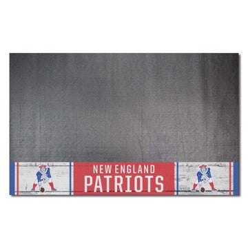 Wholesale-New England Patriots Grill Mat - Retro Collection NFL Vinyl Mat - 26" x 42" SKU: 32629