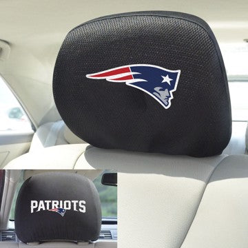 Wholesale-New England Patriots Headrest Cover NFL Universal Fit - 10" x 13" SKU: 12506