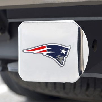Wholesale-New England Patriots Hitch Cover NFL Color Emblem on Chrome Hitch - 3.4" x 4" SKU: 22585