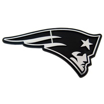 Wholesale-New England Patriots Molded Chrome Emblem NFL Plastic Auto Accessory SKU: 60275