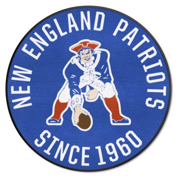 Wholesale-New England Patriots Roundel Mat - Retro Collection NFL Accent Rug - Round - 27" diameter SKU: 32631