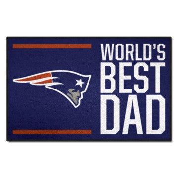 Wholesale-New England Patriots World's Best Dad Starter Mat NFL Accent Rug - 19" x 30" SKU: 18175