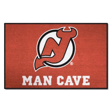 Wholesale-New Jersey Devils Man Cave Starter NHL Accent Rug - 19" x 30" SKU: 14454