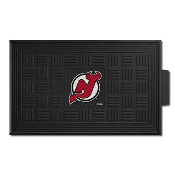 Wholesale-New Jersey Devils Medallion Door Mat NHL Outdoor Door Mat - 19.5" x 31" SKU: 11472