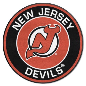 Wholesale-New Jersey Devils Roundel Mat NHL Accent Rug - Round - 27" diameter SKU: 18878