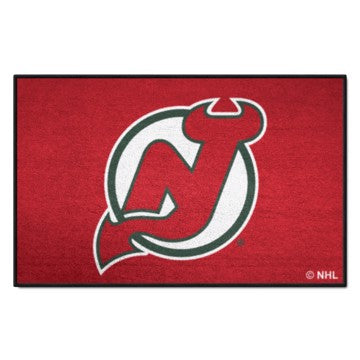 Wholesale-New Jersey Devils Starter Mat - Retro Collection NHL Accent Rug - 19" x 30" SKU: 35545