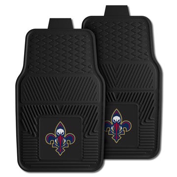 Wholesale-New Orleans Pelicans 2-pc Vinyl Car Mat Set NBA Auto Floor Mat - 2 piece Set - 17" x 27" SKU: 9350