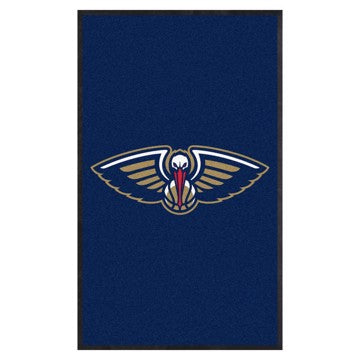 Wholesale-New Orleans Pelicans 3X5 High-Traffic Mat with Rubber Backing NBA Commercial Mat - Portrait Orientation - Indoor - 33.5" x 57" SKU: 9934