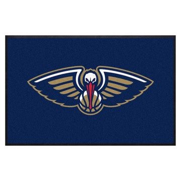 Wholesale-New Orleans Pelicans 4X6 High-Traffic Mat with Rubber Backing NBA Commercial Mat - Landscape Orientation - Indoor - 43" x 67" SKU: 9935
