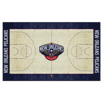 Wholesale-New Orleans Pelicans 6X10 Plush NBA Plush Area Rug - 70" x 117" SKU: 34447