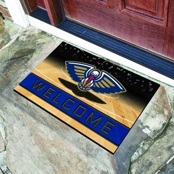 Wholesale-New Orleans Pelicans Crumb Rubber Door Mat NBA Outdoor Door Mat - 18" x 30" SKU: 21958