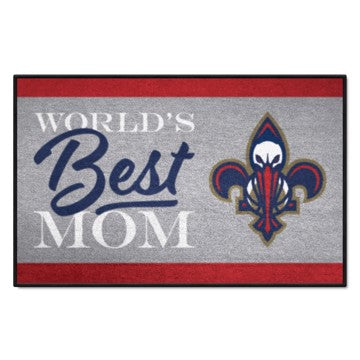 Wholesale-New Orleans Pelicans Starter Mat - World's Best Mom NBA Accent Rug - 19" x 30" SKU: 34187