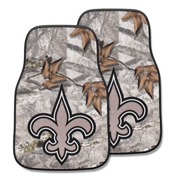 Wholesale-New Orleans Saints 2-pc Carpet Car Mat Set NFL Auto Floor Mat - 2 piece Set - 17" x 27" SKU: 25507