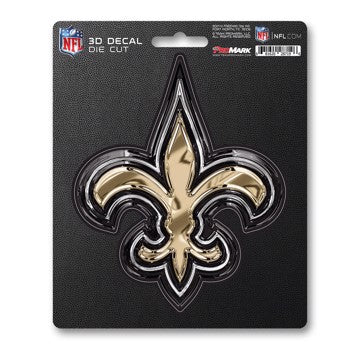 Wholesale-New Orleans Saints 3D Decal NFL 1 piece - 5” x 6.25” (total) SKU: 62782