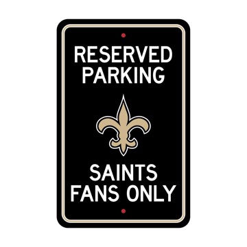 Wholesale-New Orleans Saints Team Color Reserved Parking Sign Décor 18in. X 11.5in. Lightweight NFL Lightweight Décor - 18" X 11.5" SKU: 32171