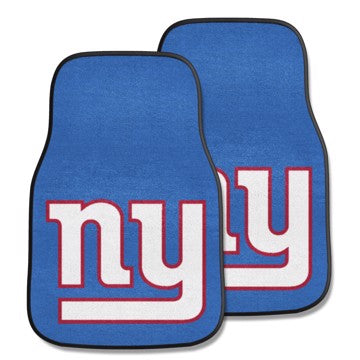 Wholesale-New York Giants 2-pc Carpet Car Mat Set NFL Auto Floor Mat - 2 piece Set - 17" x 27" SKU: 5804