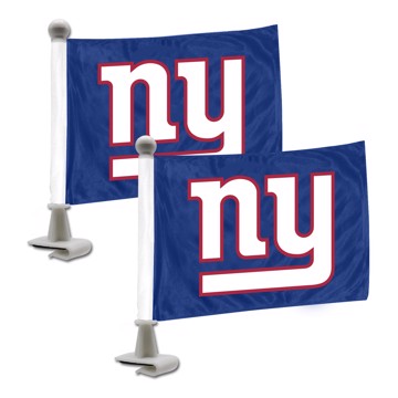 Wholesale-New York Giants Ambassador Flags NFL Mini Auto Flags - 2 Piece - 4" x 6" SKU: 61875