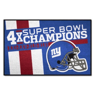 Wholesale-New York Giants Dynasty Starter Mat NFL Accent Rug - 19" x 30" SKU: 30968