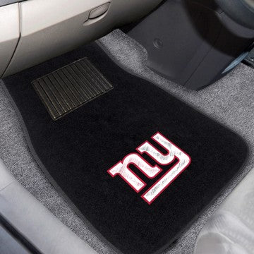 Wholesale-New York Giants Embroidered Car Mat Set NFL Auto Floor Mat - 2 piece Set - 17" x 25.5" SKU: 10741