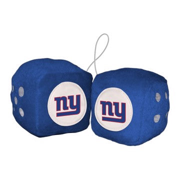 Wholesale-New York Giants Fuzzy Dice NFL 3" Cubes SKU: 31991