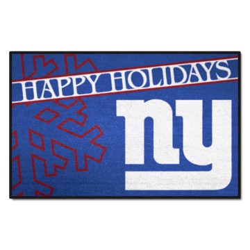 Wholesale-New York Giants Happy Holidays Starter Mat NFL Accent Rug - 19" x 30" SKU: 17643