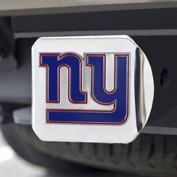 Wholesale-New York Giants Hitch Cover NFL Color Emblem on Chrome Hitch - 3.4" x 4" SKU: 22591