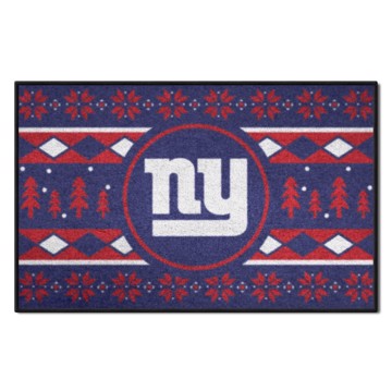 Wholesale-New York Giants Holiday Sweater Starter Mat NFL Accent Rug - 19" x 30" SKU: 26210