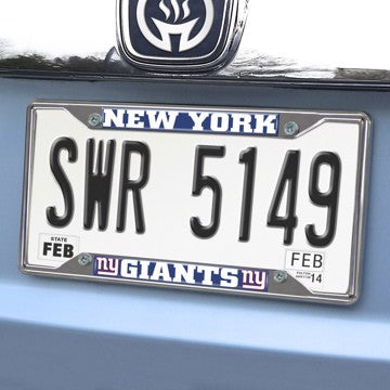 Wholesale-New York Giants License Plate Frame NFL Exterior Auto Accessory - 6.25" x 12.25" SKU: 21384
