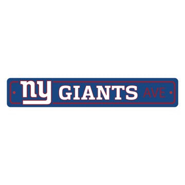 Wholesale-New York Giants Team Color Street Sign Décor 4in. X 24in. Lightweight SKU: 32223