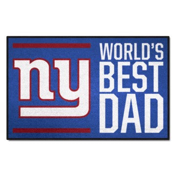 Wholesale-New York Giants World's Best Dad Starter Mat NFL Accent Rug - 19" x 30" SKU: 18177