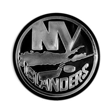 Wholesale-New York Islanders Molded Chrome Emblem NHL Plastic Auto Accessory SKU: 60307