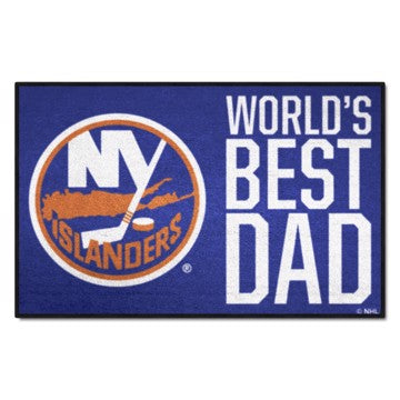 Wholesale-New York Islanders Starter Mat - World's Best Dad NHL Accent Rug - 19" x 30" SKU: 31162