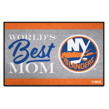Wholesale-New York Islanders Starter Mat - World's Best Mom NHL Accent Rug - 19" x 30" SKU: 34155