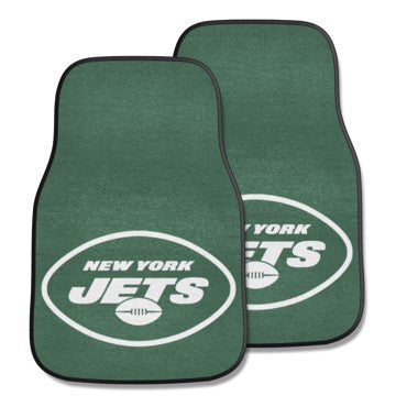 Wholesale-New York Jets 2-pc Carpet Car Mat Set NFL Auto Floor Mat - 2 piece Set - 17" x 27" SKU: 5811