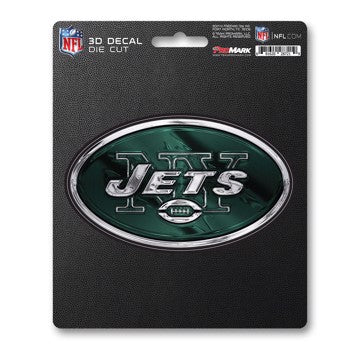 Wholesale-New York Jets 3D Decal NFL 1 piece - 5” x 6.25” (total) SKU: 62784