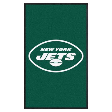 Wholesale-New York Jets 3X5 High-Traffic Mat with Durable Rubber Backing NFL Commercial Mat - Portrait Orientation - Indoor - 33.5" x 57" SKU: 8418