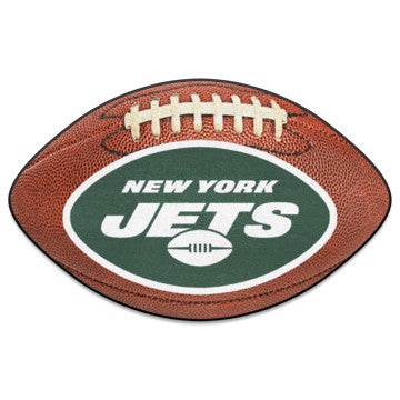 Wholesale-New York Jets Football Mat NFL Accent Rug - Shaped - 20.5" x 32.5" SKU: 5814