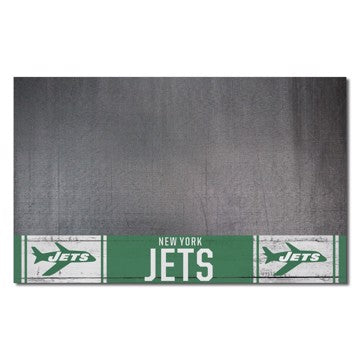 Wholesale-New York Jets Grill Mat - Retro Collection NFL Vinyl Mat - 26" x 42" SKU: 32644