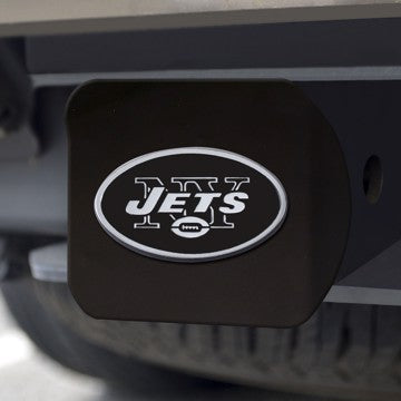 Wholesale-New York Jets Hitch Cover NFL Chrome Emblem on Black Hitch - 3.4" x 4" SKU: 21568